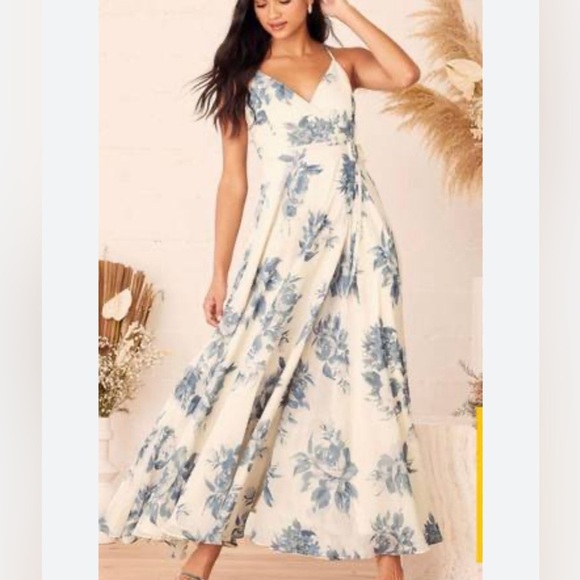 Lulu’s Floral Wrap Maxi Dress Size XS - Picture 1 of 10
